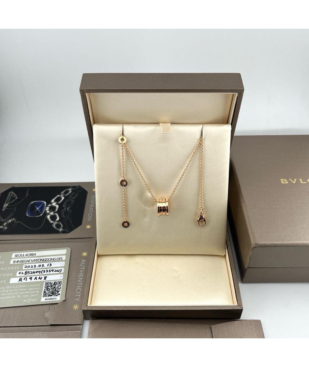 BVLGARI Золотое колье из розового золота, фото 5