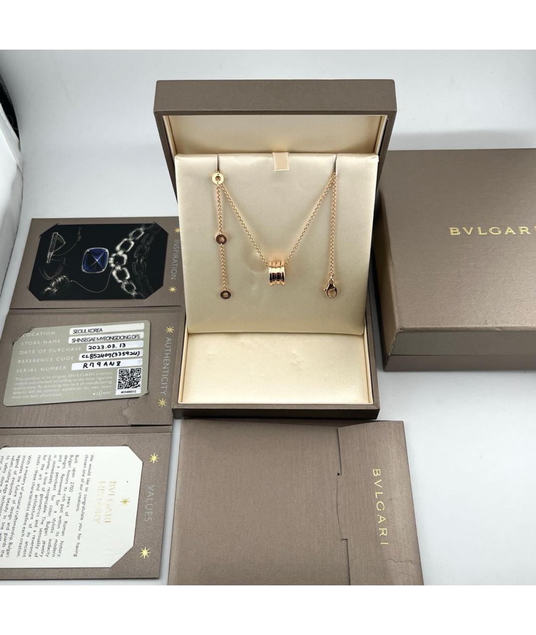 BVLGARI Золотое колье из розового золота, фото 2