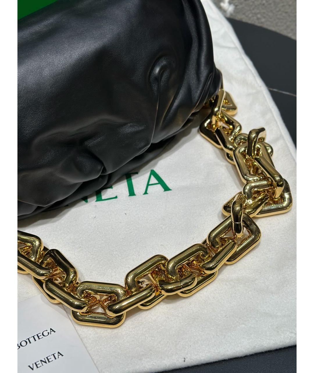 BOTTEGA VENETA Черная кожаная сумка через плечо, фото 6