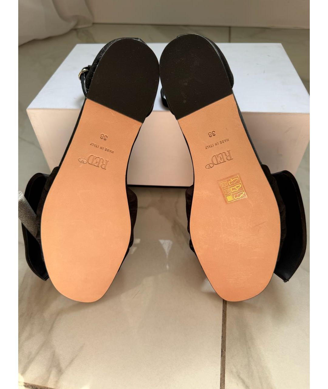 RED VALENTINO Черные босоножки, фото 8