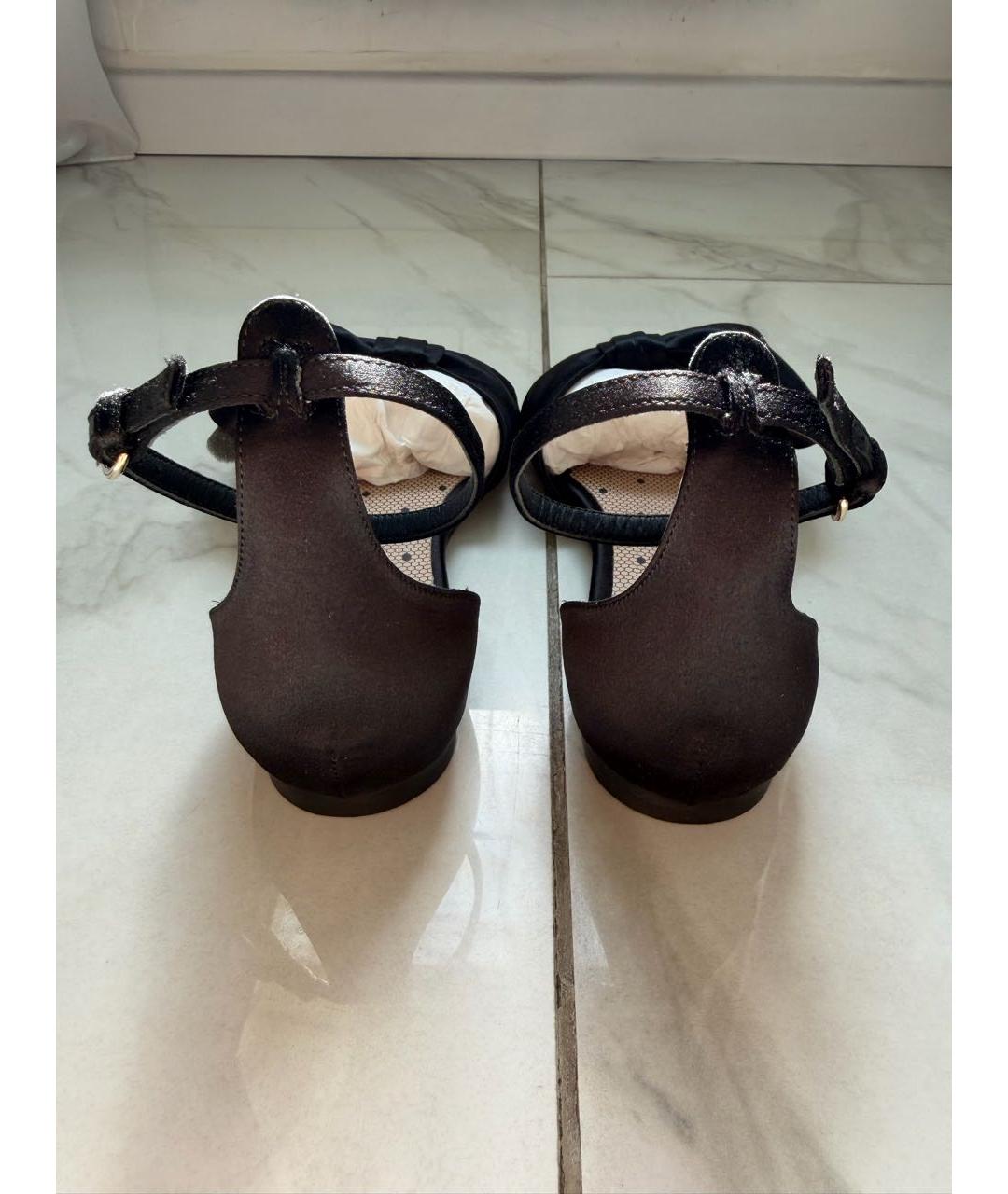 RED VALENTINO Черные босоножки, фото 4
