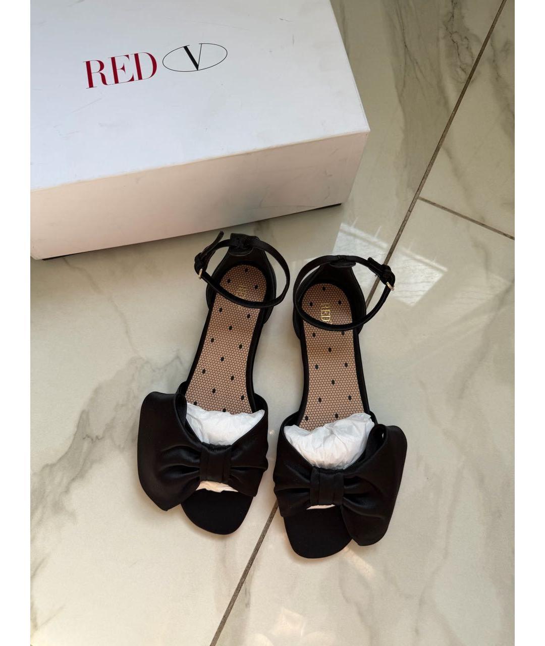 RED VALENTINO Черные босоножки, фото 7