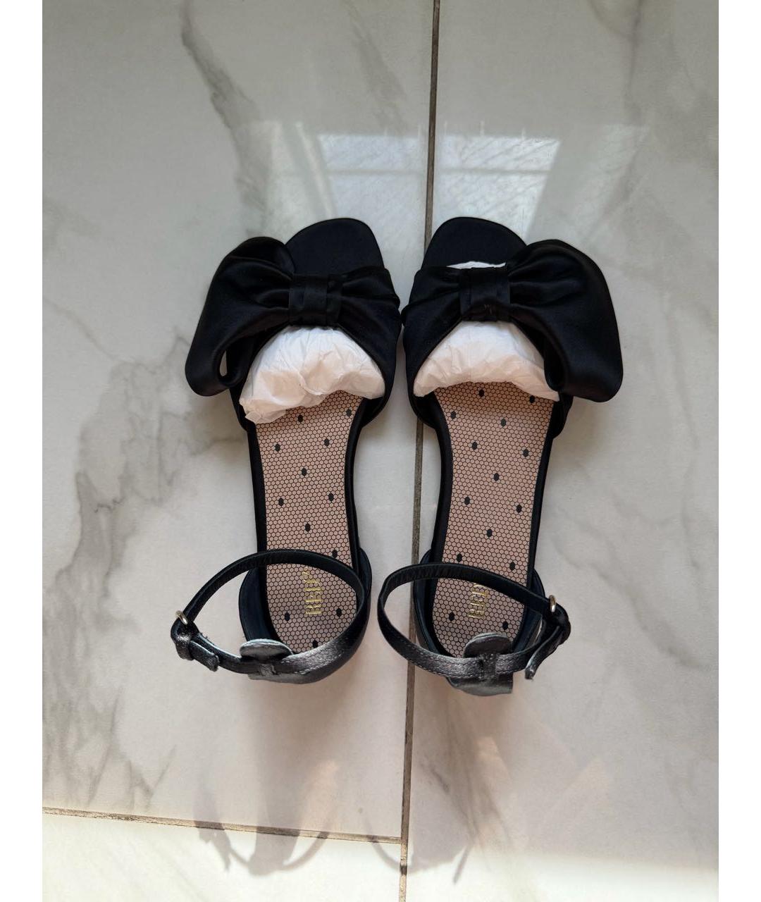 RED VALENTINO Черные босоножки, фото 3