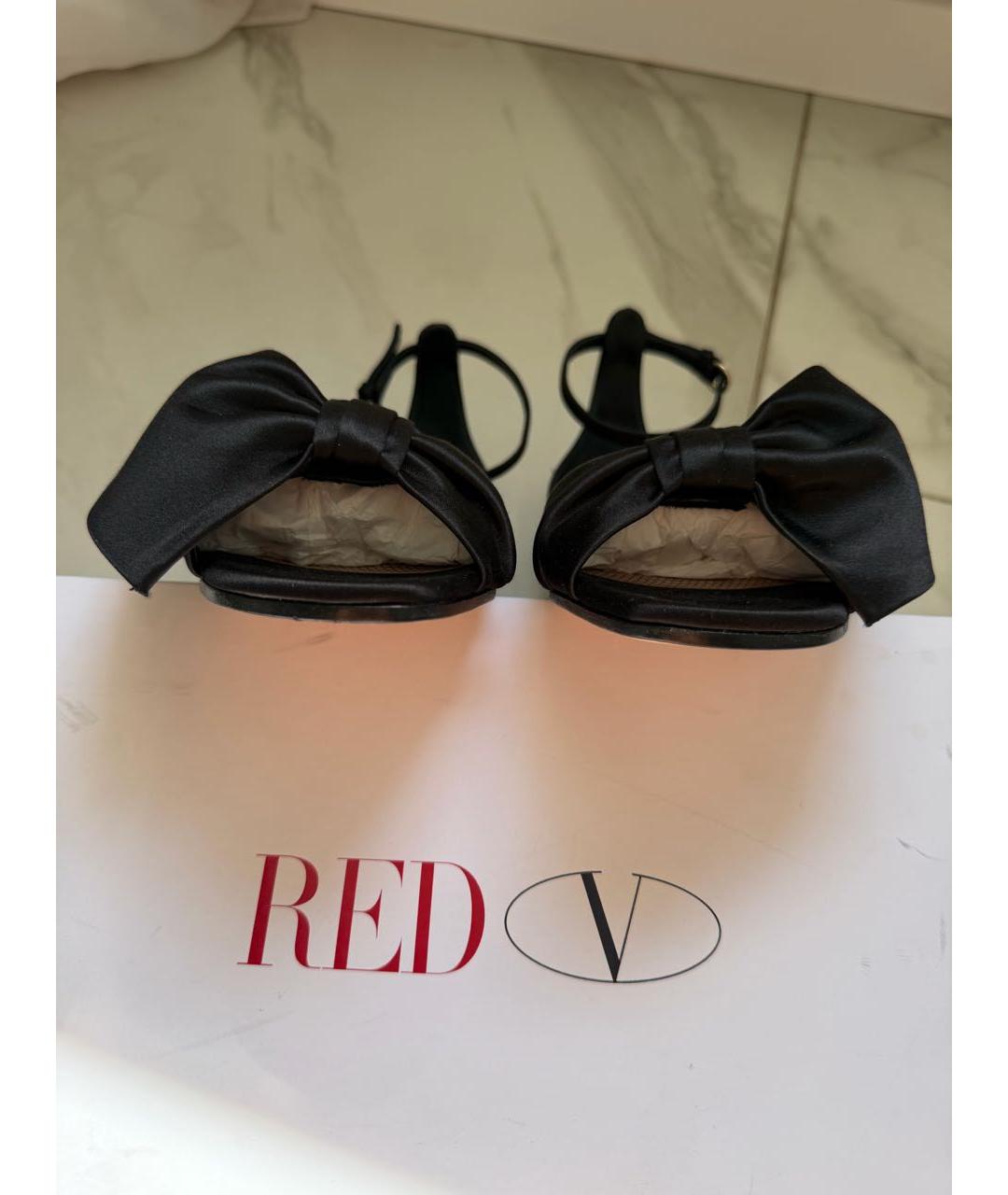 RED VALENTINO Черные босоножки, фото 5