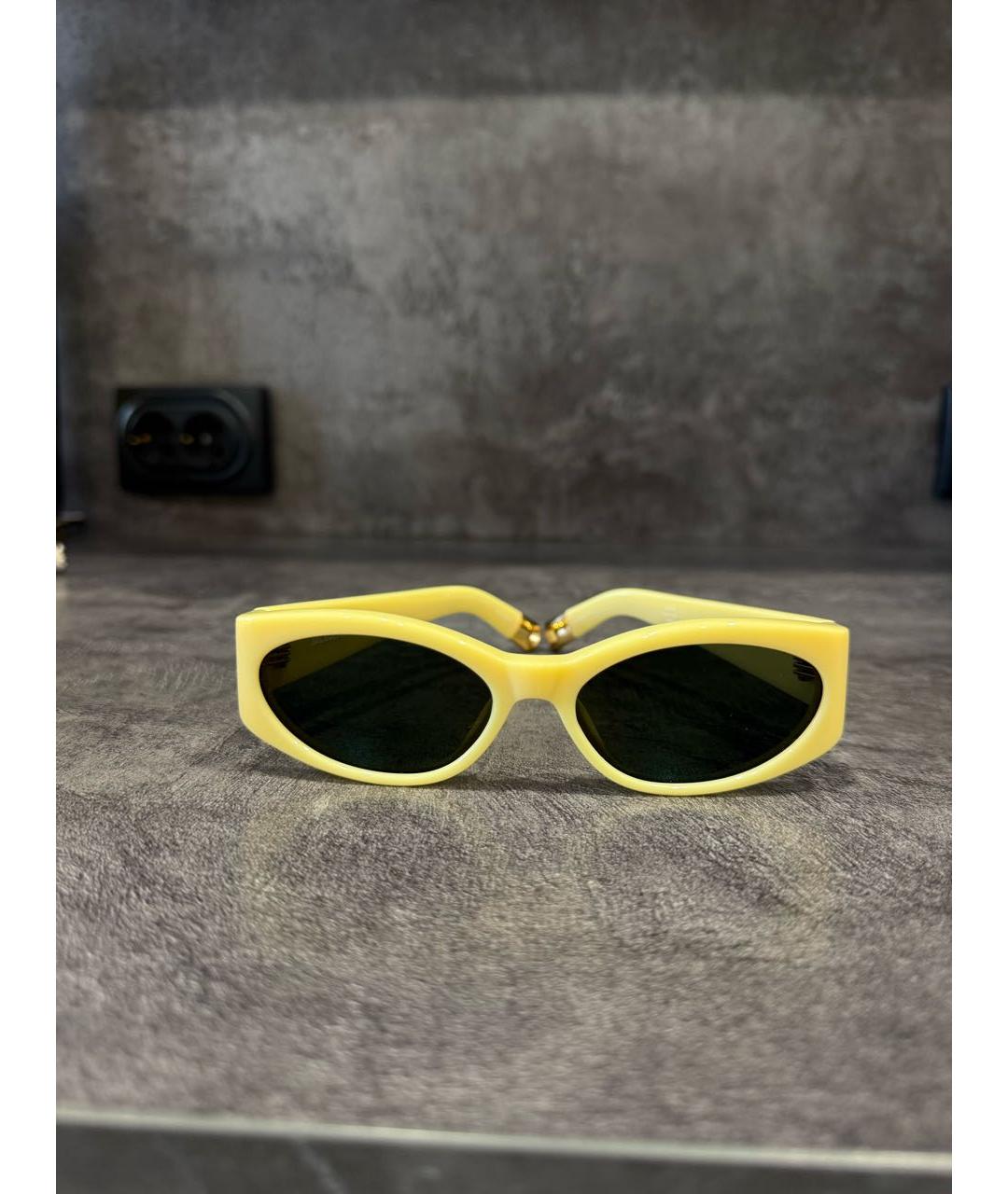 JACQUEMUS Желтые пластиковые солнцезащитные очки, фото 9