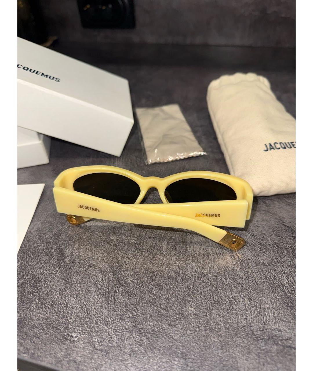 JACQUEMUS Желтые пластиковые солнцезащитные очки, фото 6