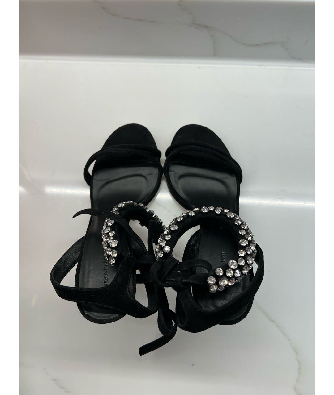 ISABEL MARANT Черные кожаные босоножки, фото 3