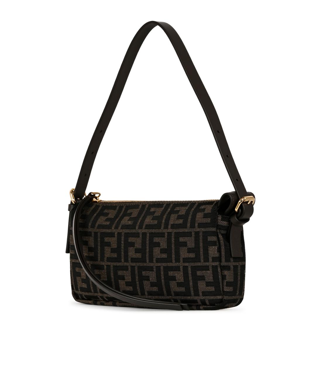 FENDI Коричневая тканевая сумка через плечо, фото 2
