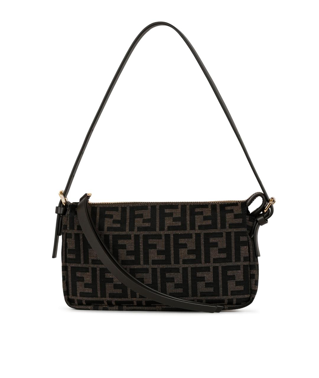 FENDI Коричневая тканевая сумка через плечо, фото 1
