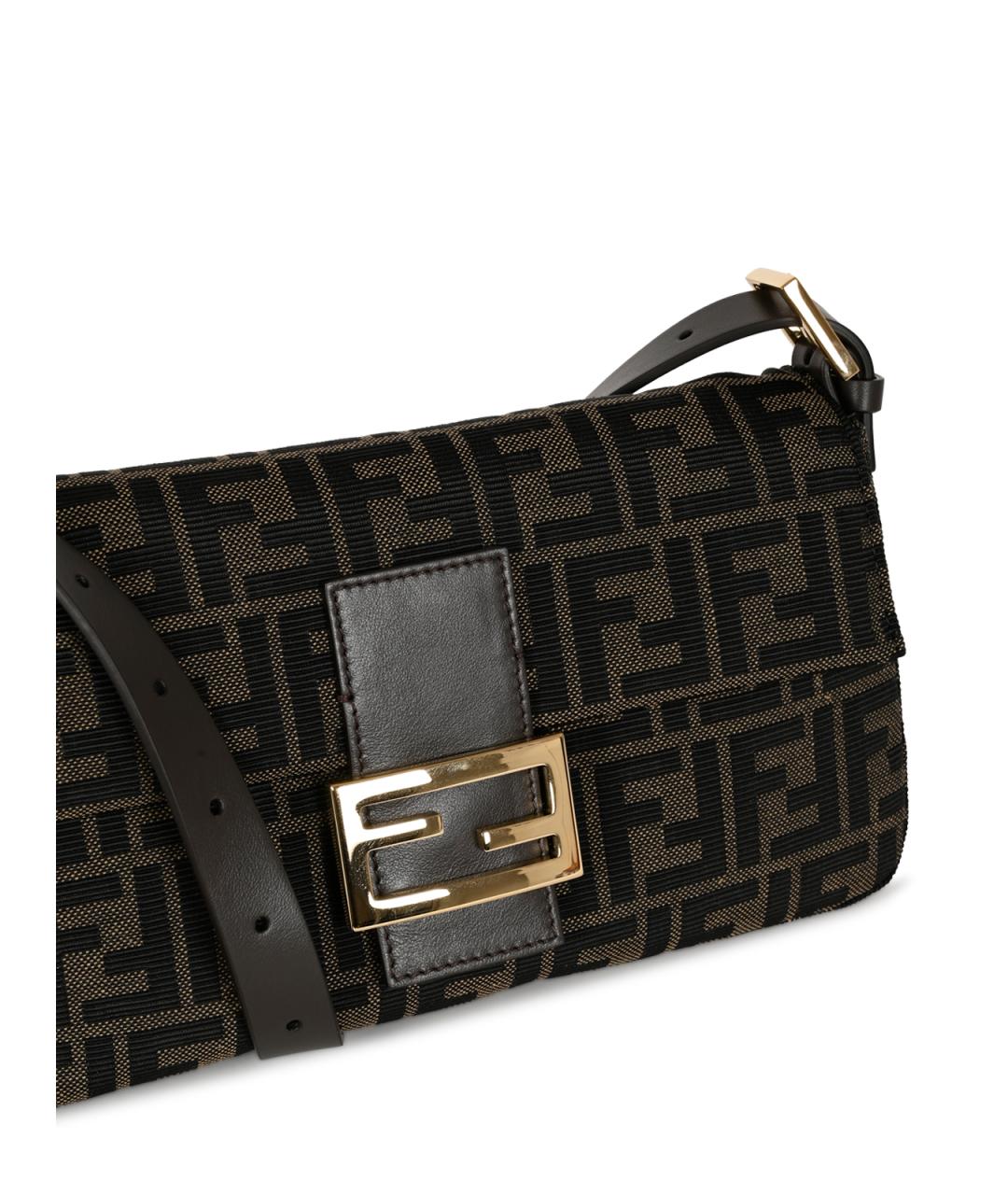 FENDI Коричневая сумка через плечо из канвы, фото 7