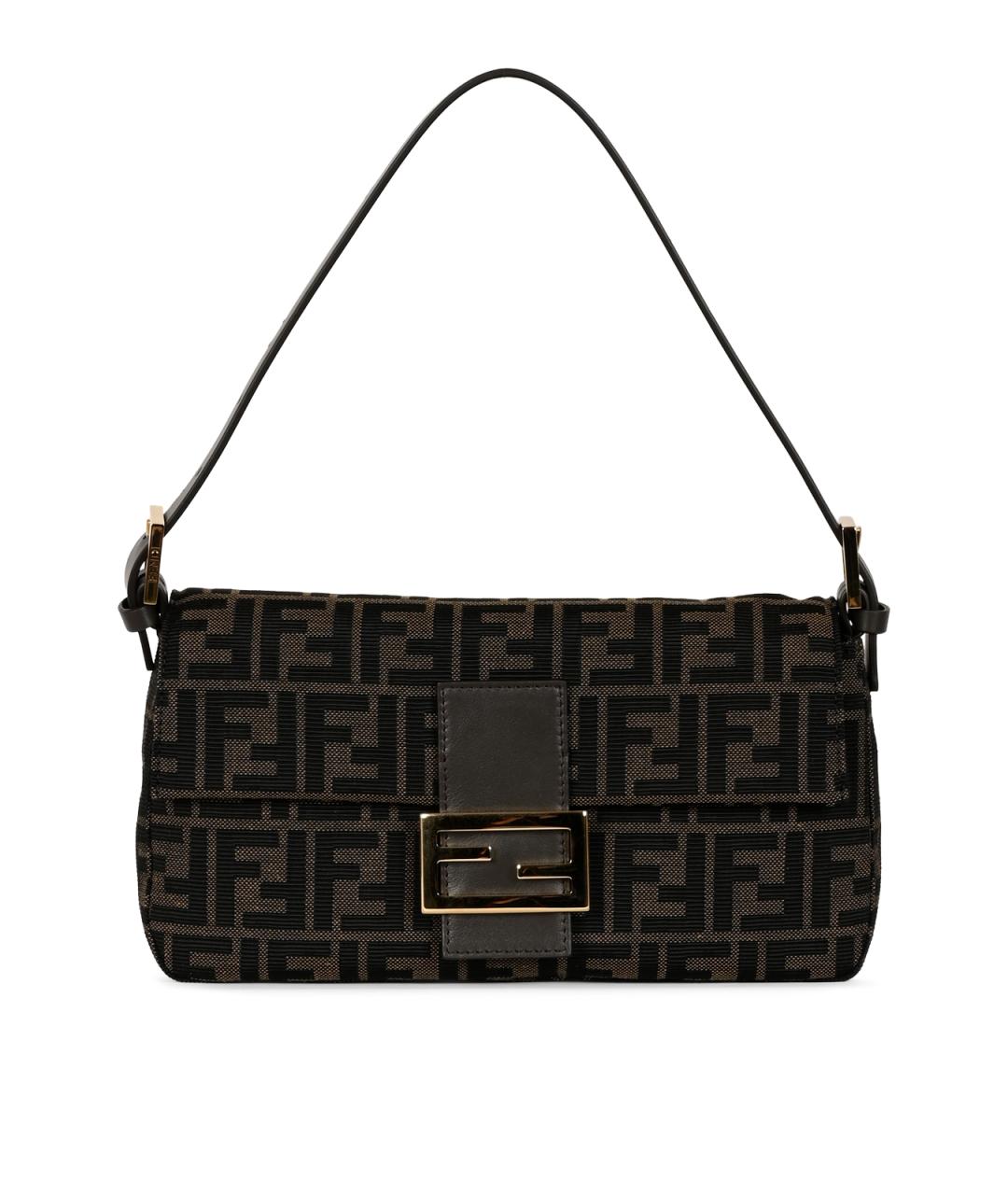FENDI Коричневая сумка через плечо из канвы, фото 2