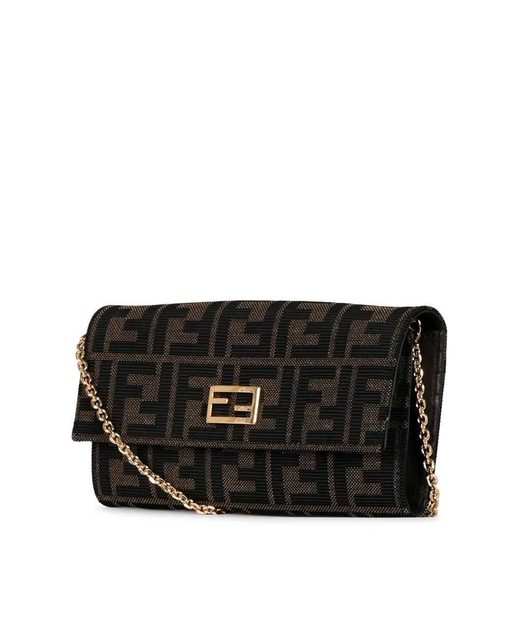 FENDI Коричневая тканевая сумка через плечо, фото 2