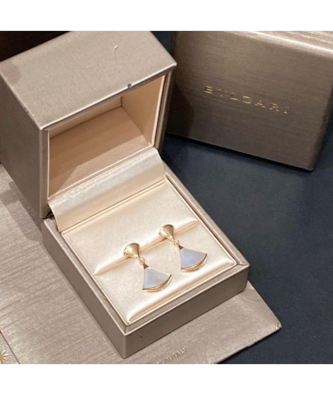 BVLGARI Белые серьги из розового золота, фото 3