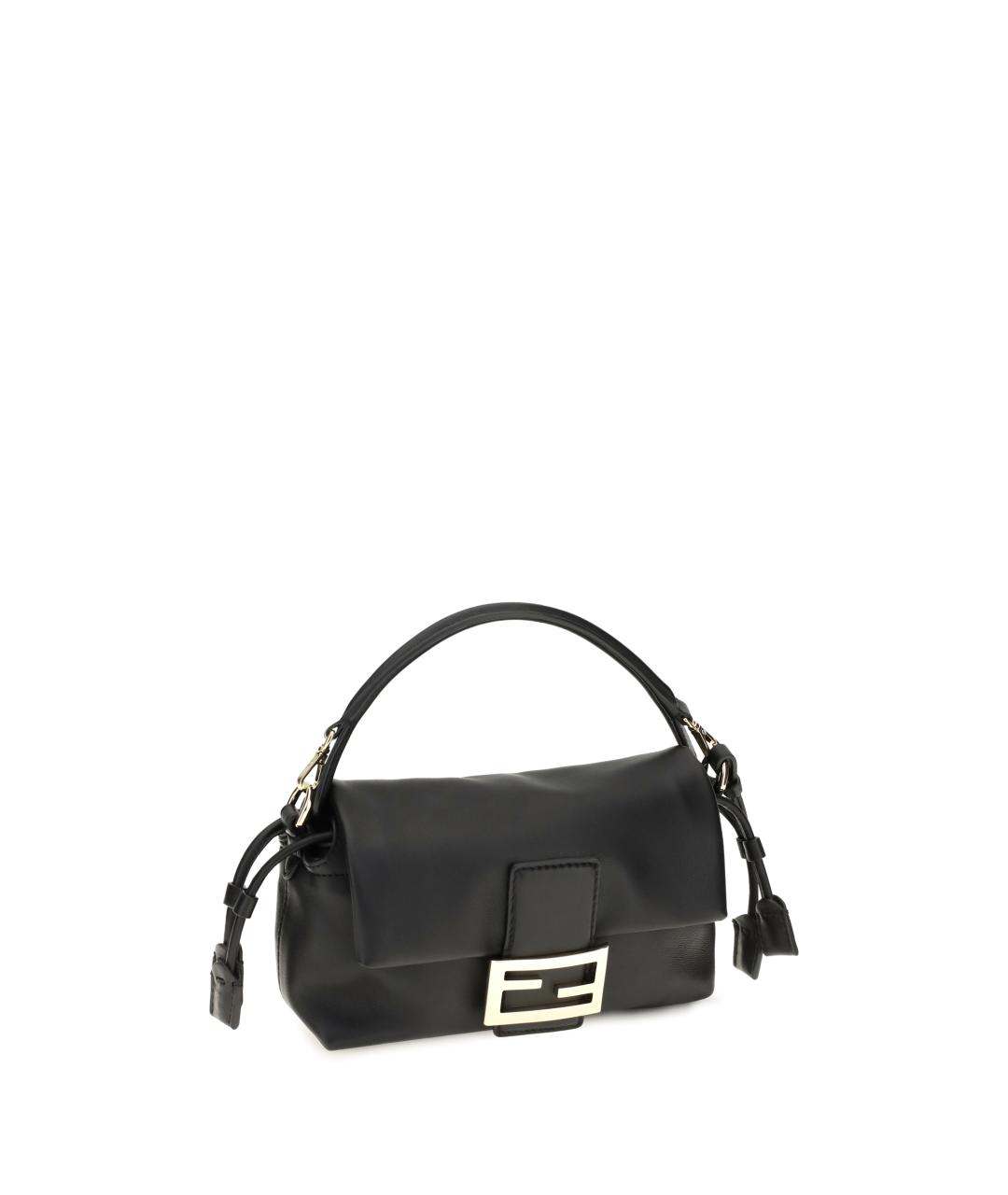FENDI Черная кожаная сумка через плечо, фото 2