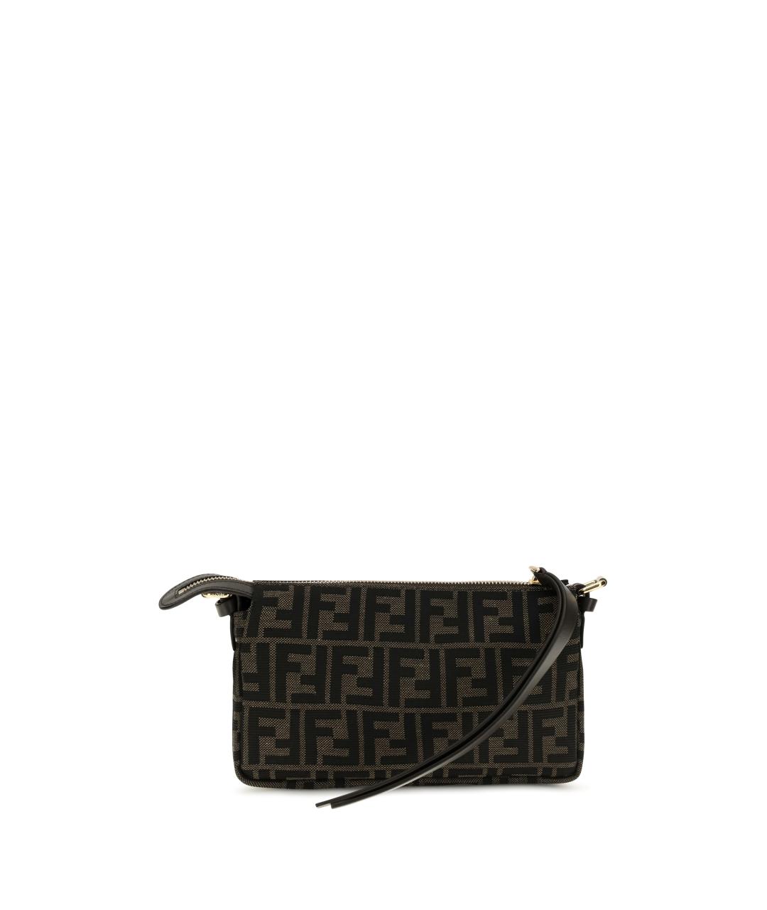 FENDI Коричневая тканевая сумка через плечо, фото 1