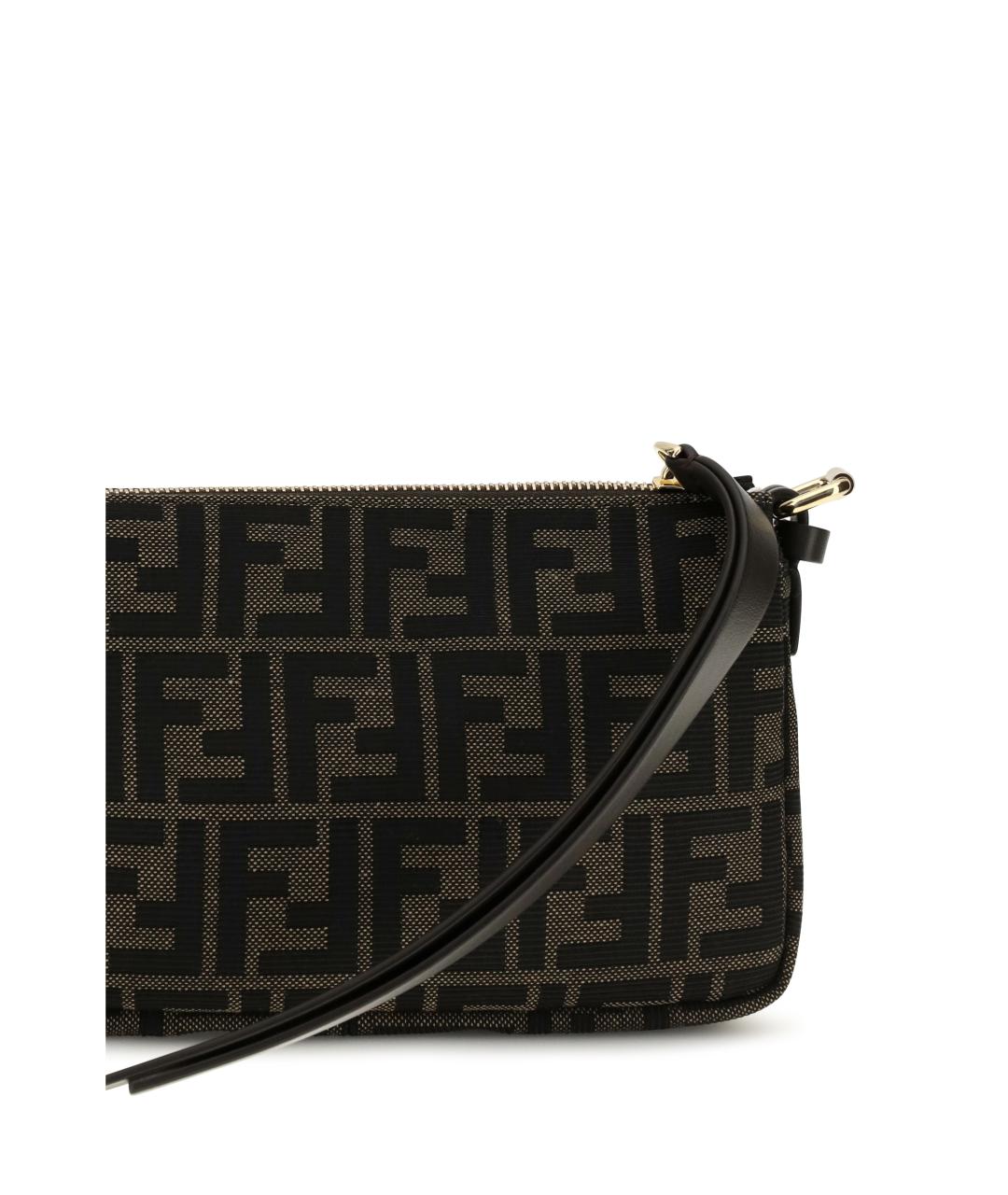 FENDI Коричневая тканевая сумка через плечо, фото 3