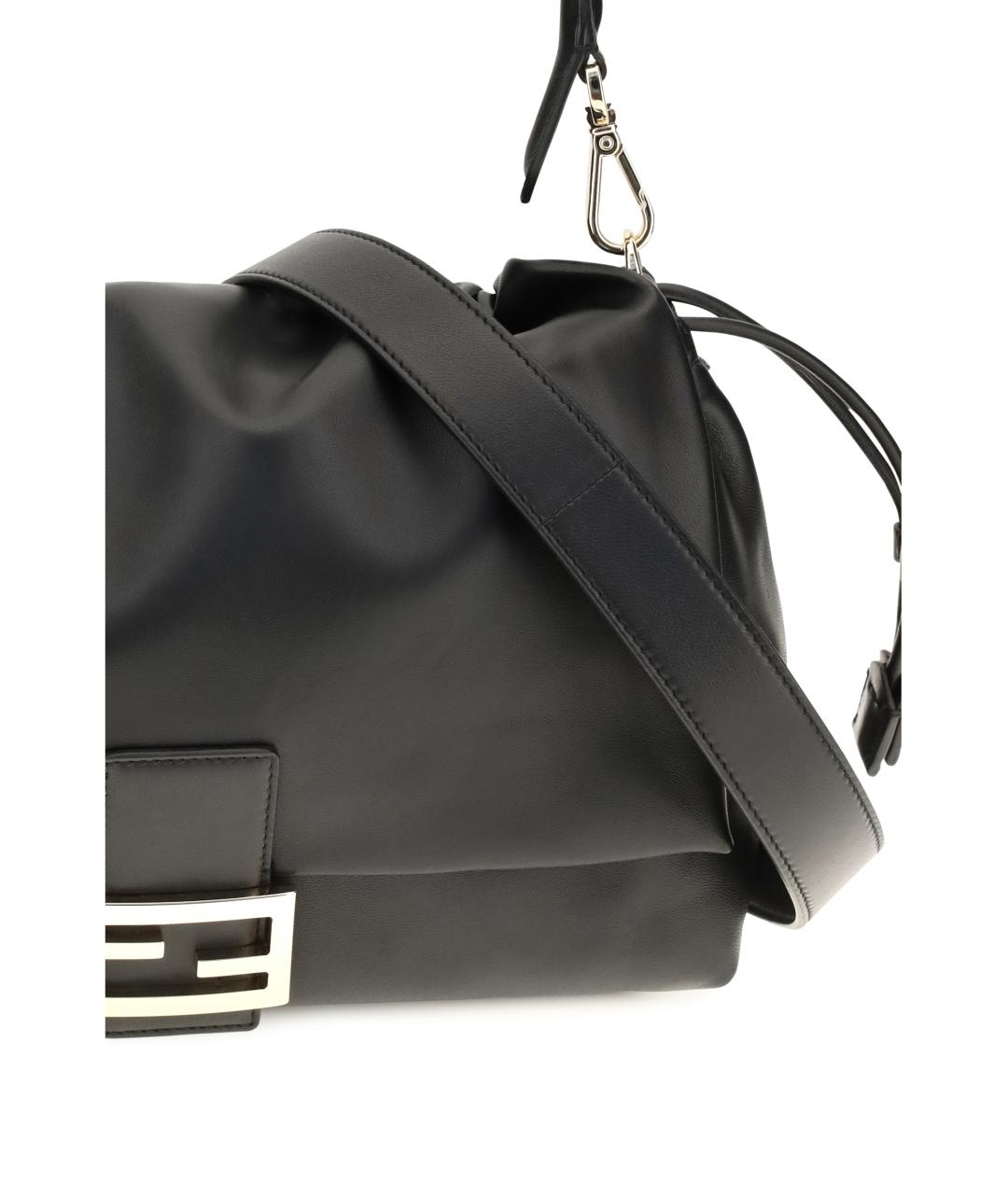 FENDI Черная кожаная сумка через плечо, фото 4