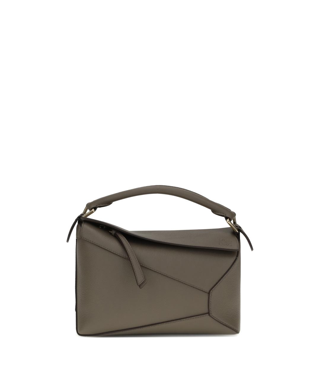 LOEWE Коричневая кожаная сумка через плечо, фото 1