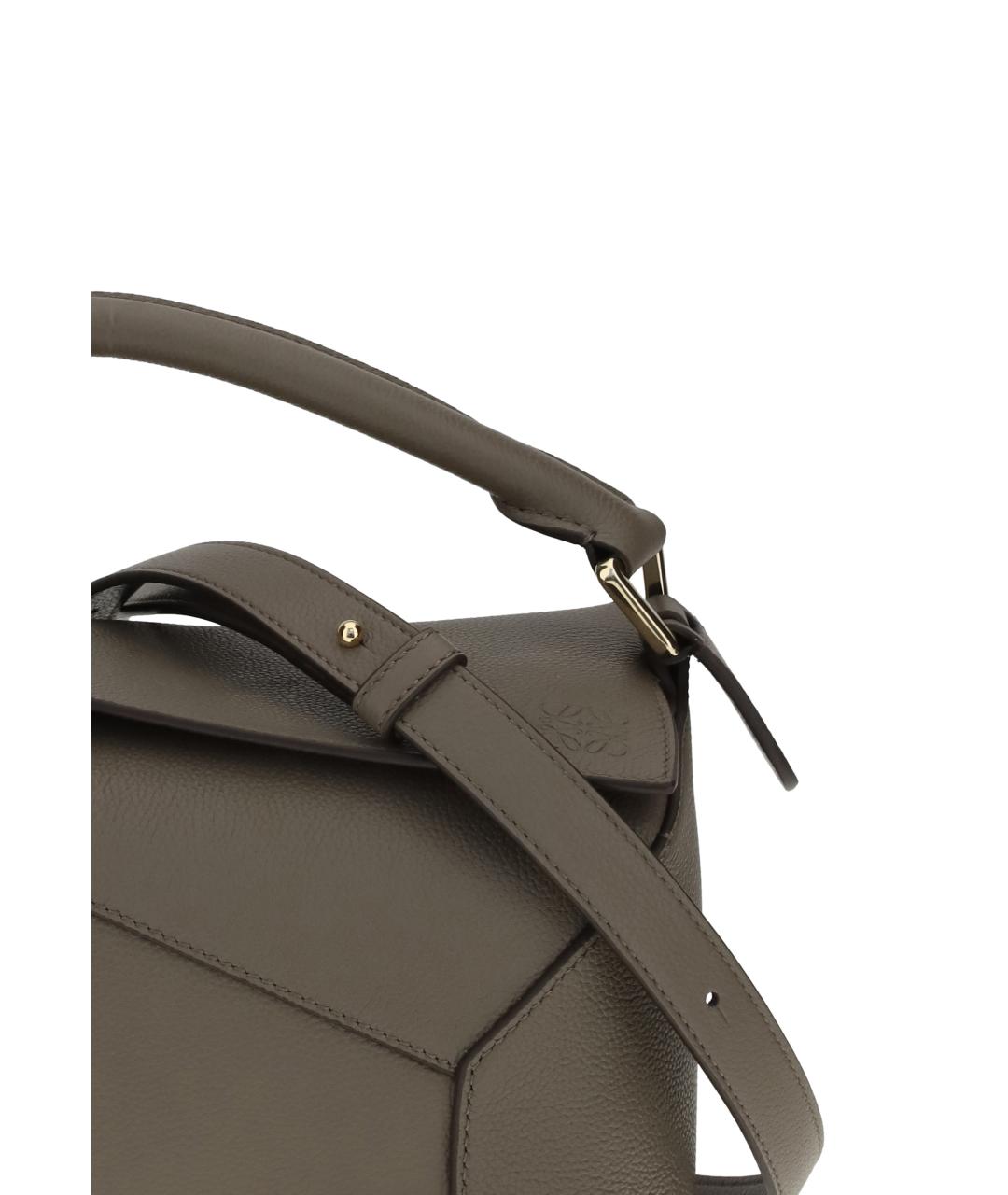 LOEWE Коричневая кожаная сумка через плечо, фото 4