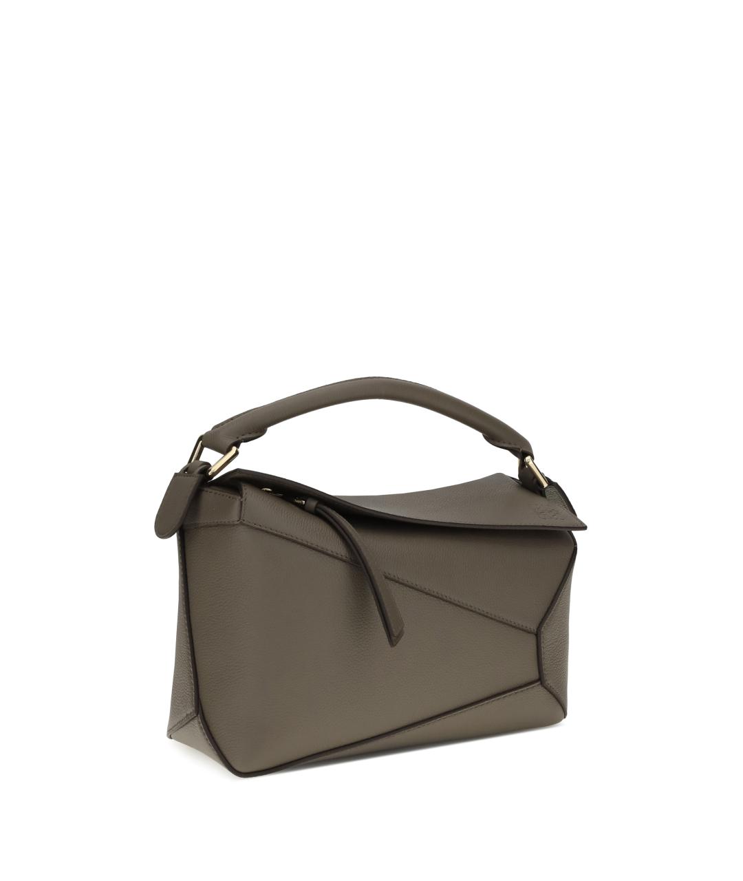 LOEWE Коричневая кожаная сумка через плечо, фото 2