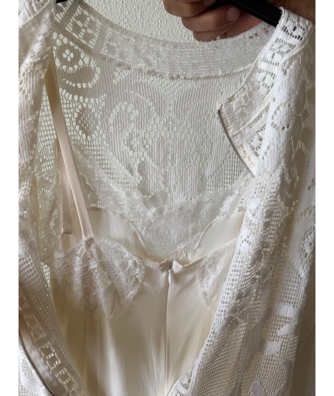 DOLCE&GABBANA Белое хлопковое вечернее платье, фото 3