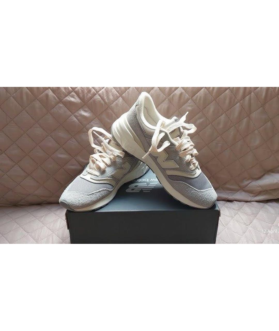 NEW BALANCE Бежевые замшевые кроссовки, фото 3