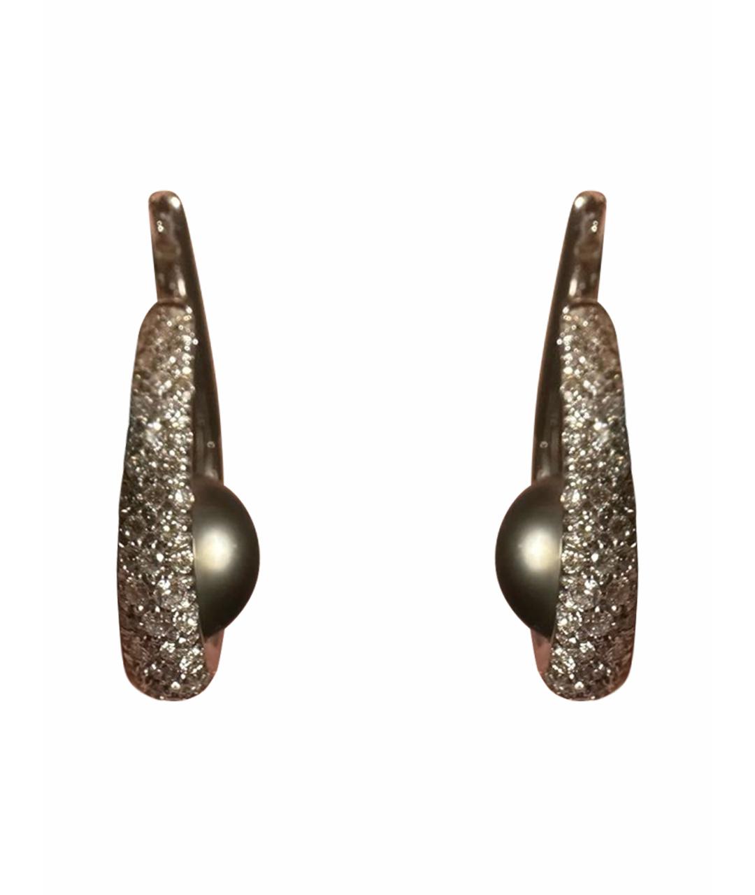 Mikimoto Белые серьги из белого золота, фото 1