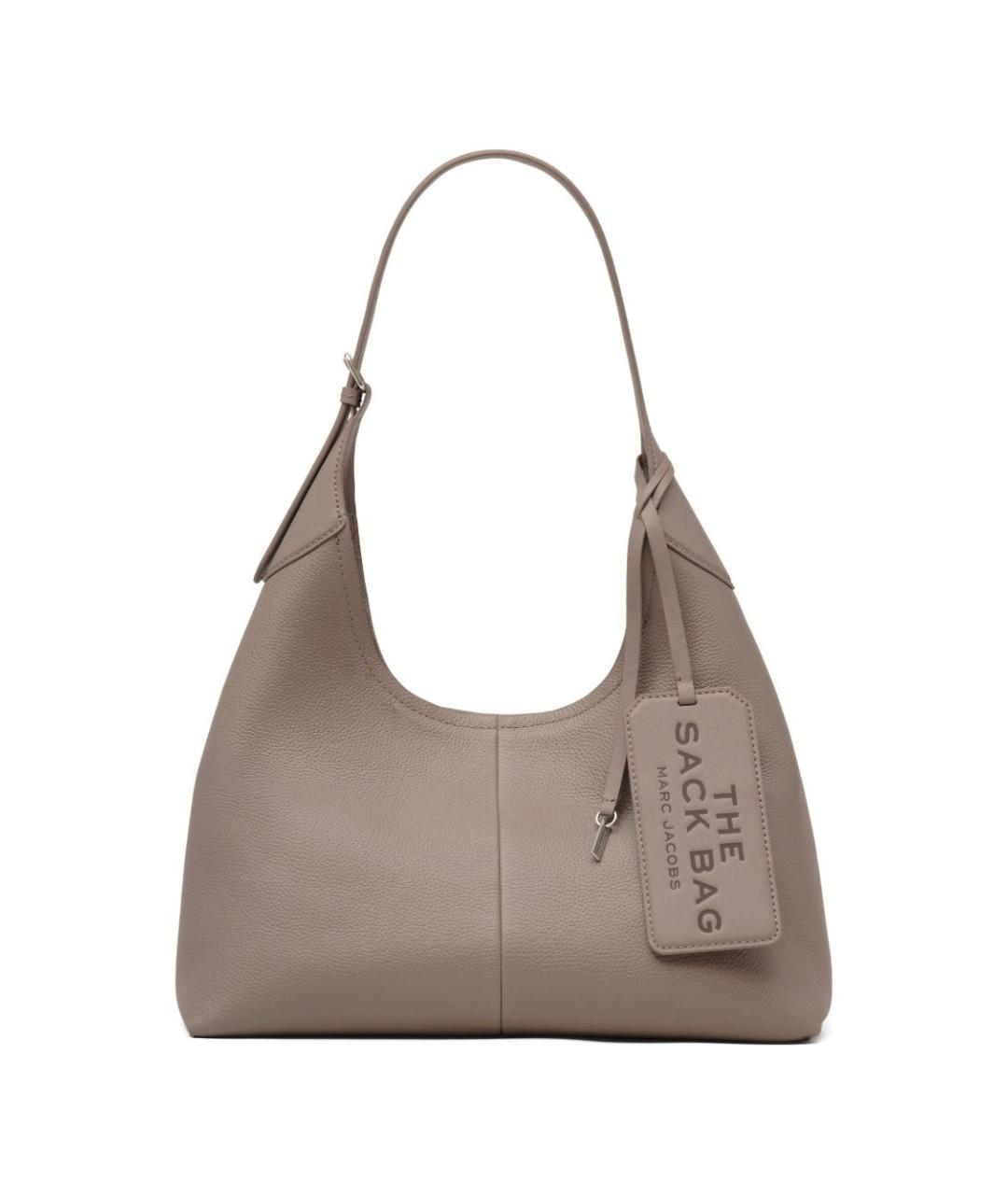 MARC JACOBS Серая кожаная сумка с короткими ручками, фото 1