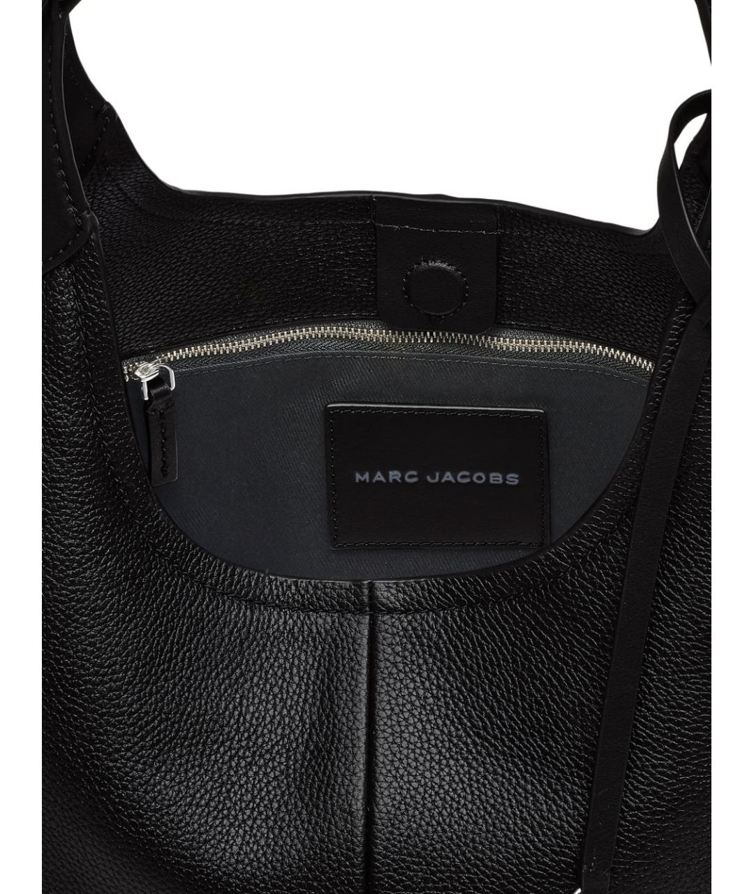 MARC JACOBS Черная кожаная сумка с короткими ручками, фото 2