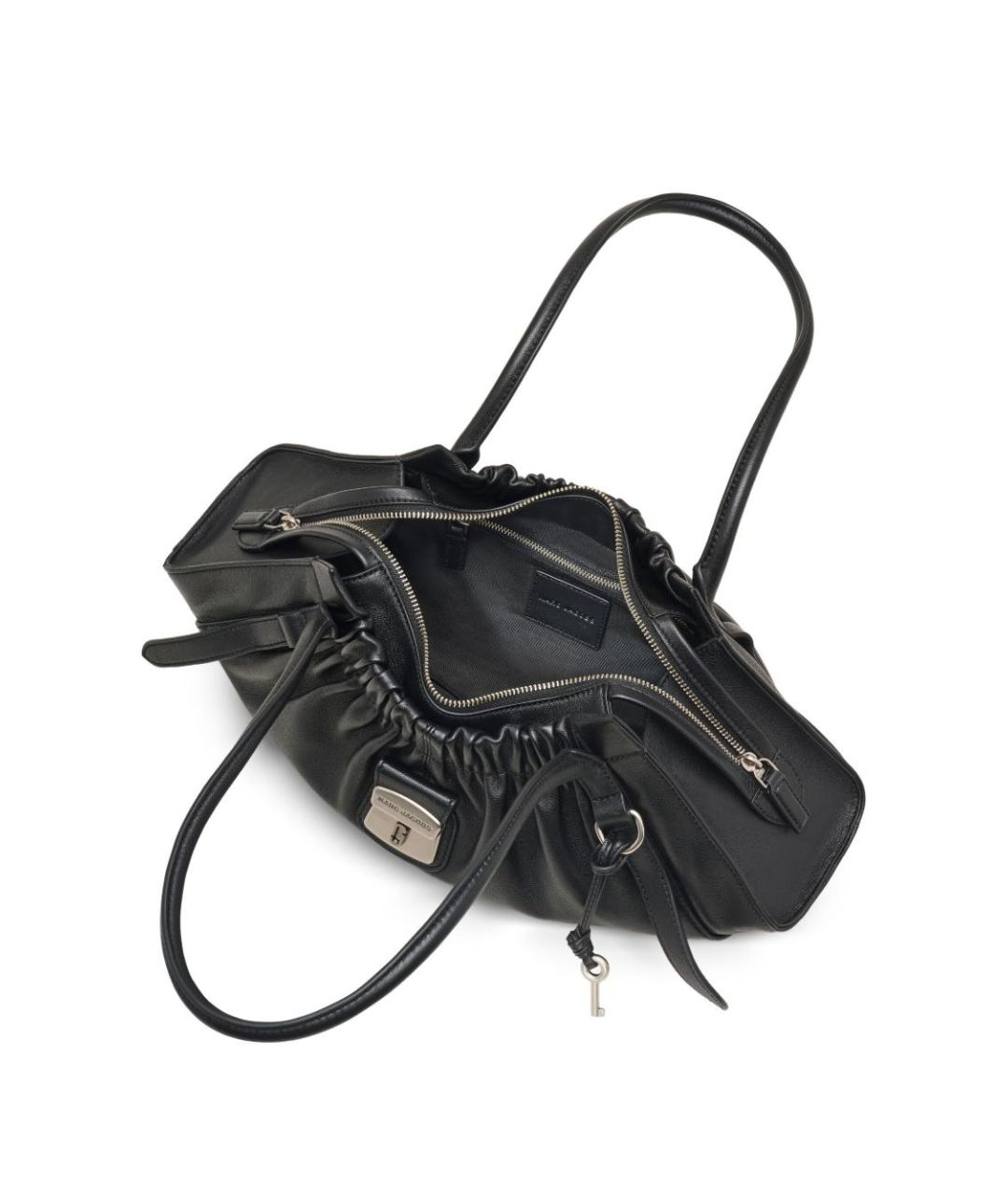 MARC JACOBS Черная кожаная сумка с короткими ручками, фото 5