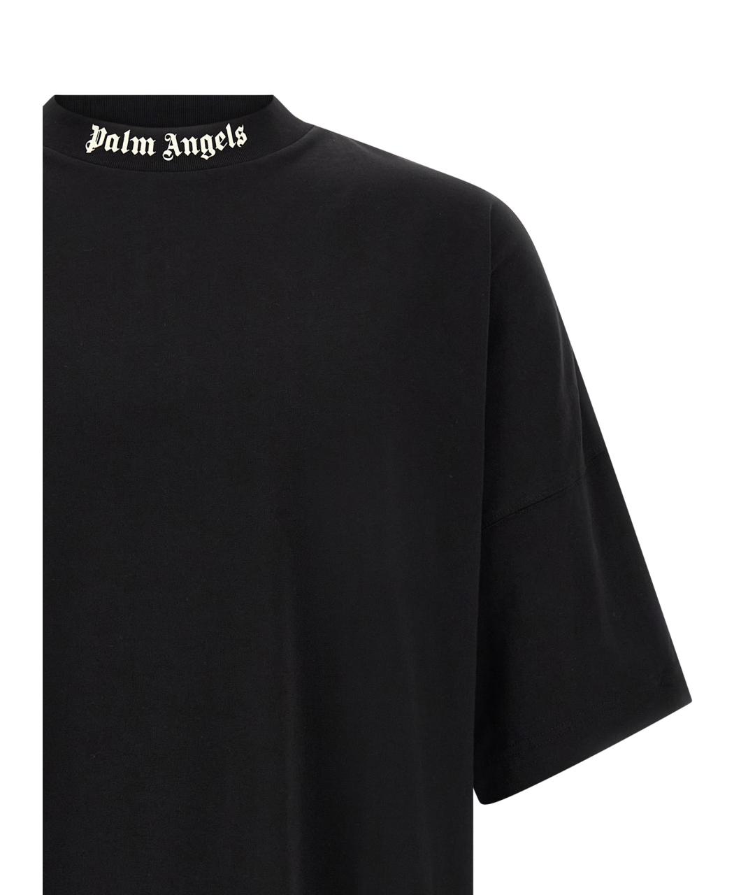 PALM ANGELS Черная хлопковая футболка, фото 3