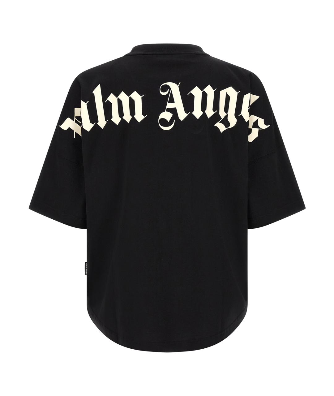 PALM ANGELS Черная хлопковая футболка, фото 2