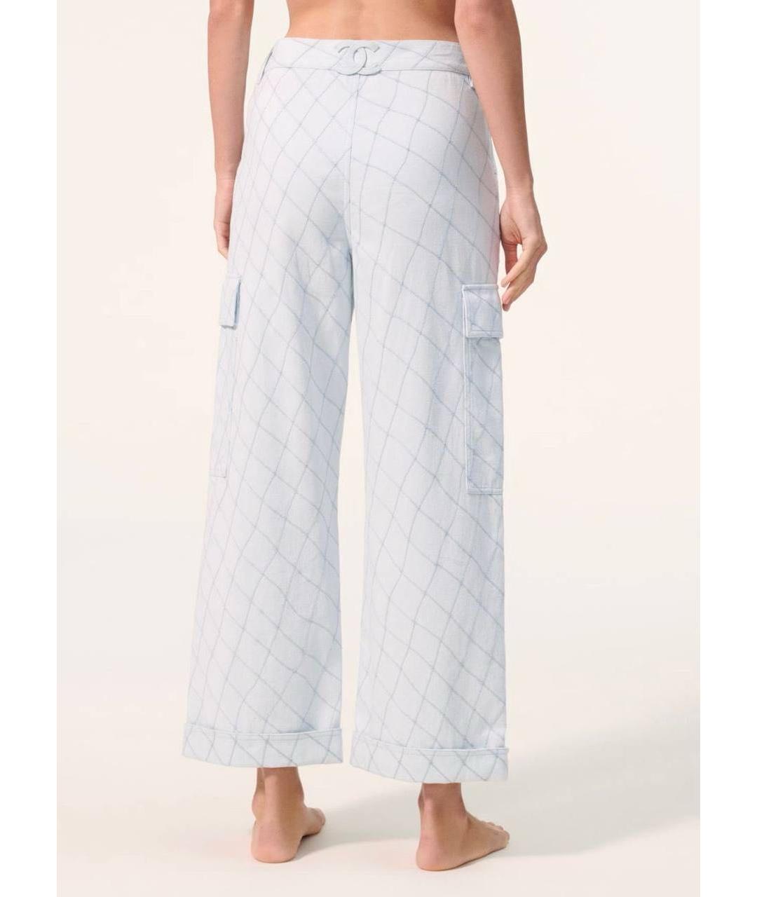 CHANEL Голубые хлопковые прямые джинсы, фото 3