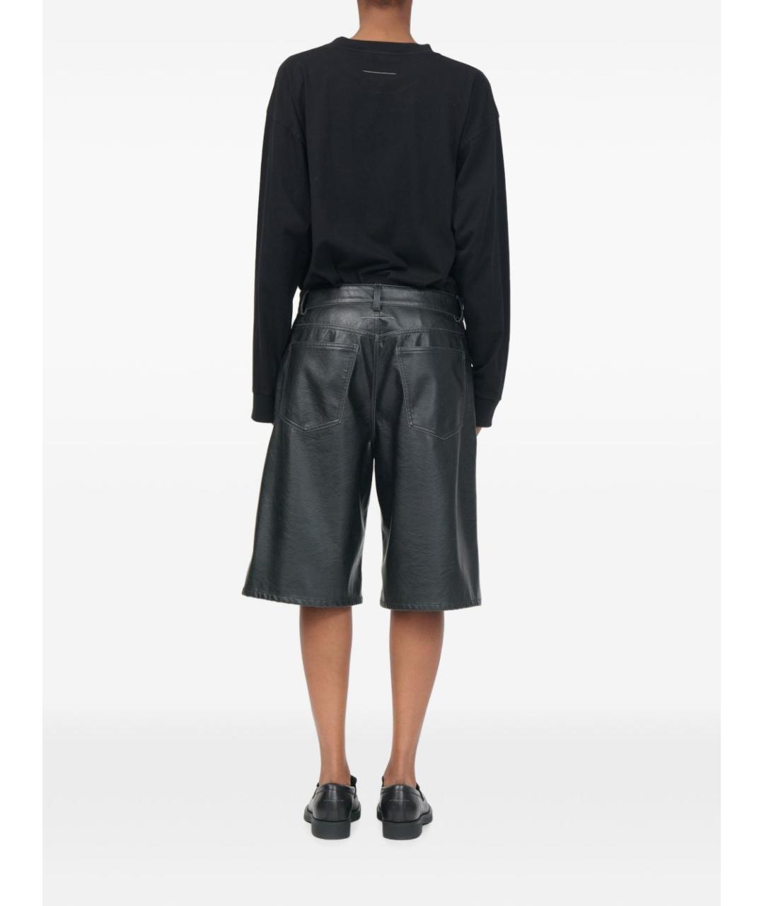 MM6 MAISON MARGIELA Черные полиэстеровые шорты, фото 7