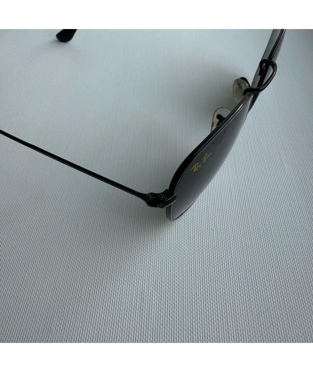 RAY BAN Черные металлические солнцезащитные очки, фото 3