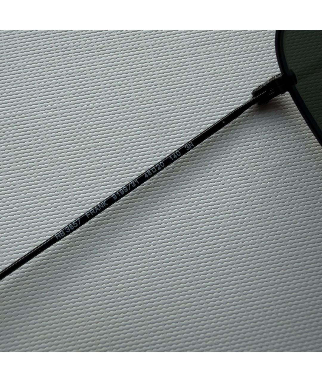 RAY BAN Черные металлические солнцезащитные очки, фото 6