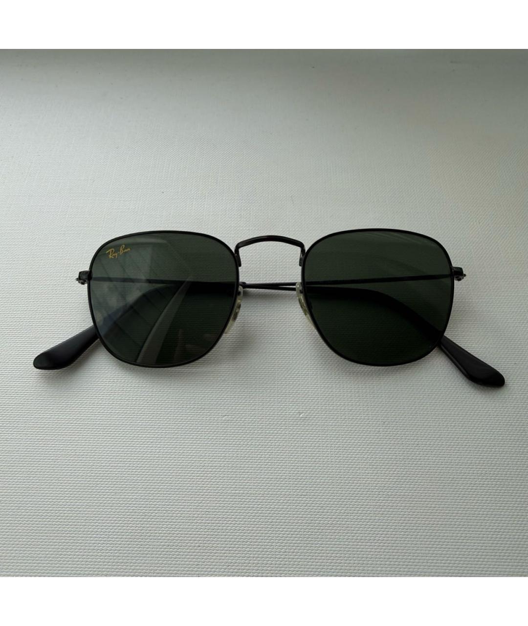 RAY BAN Черные металлические солнцезащитные очки, фото 7