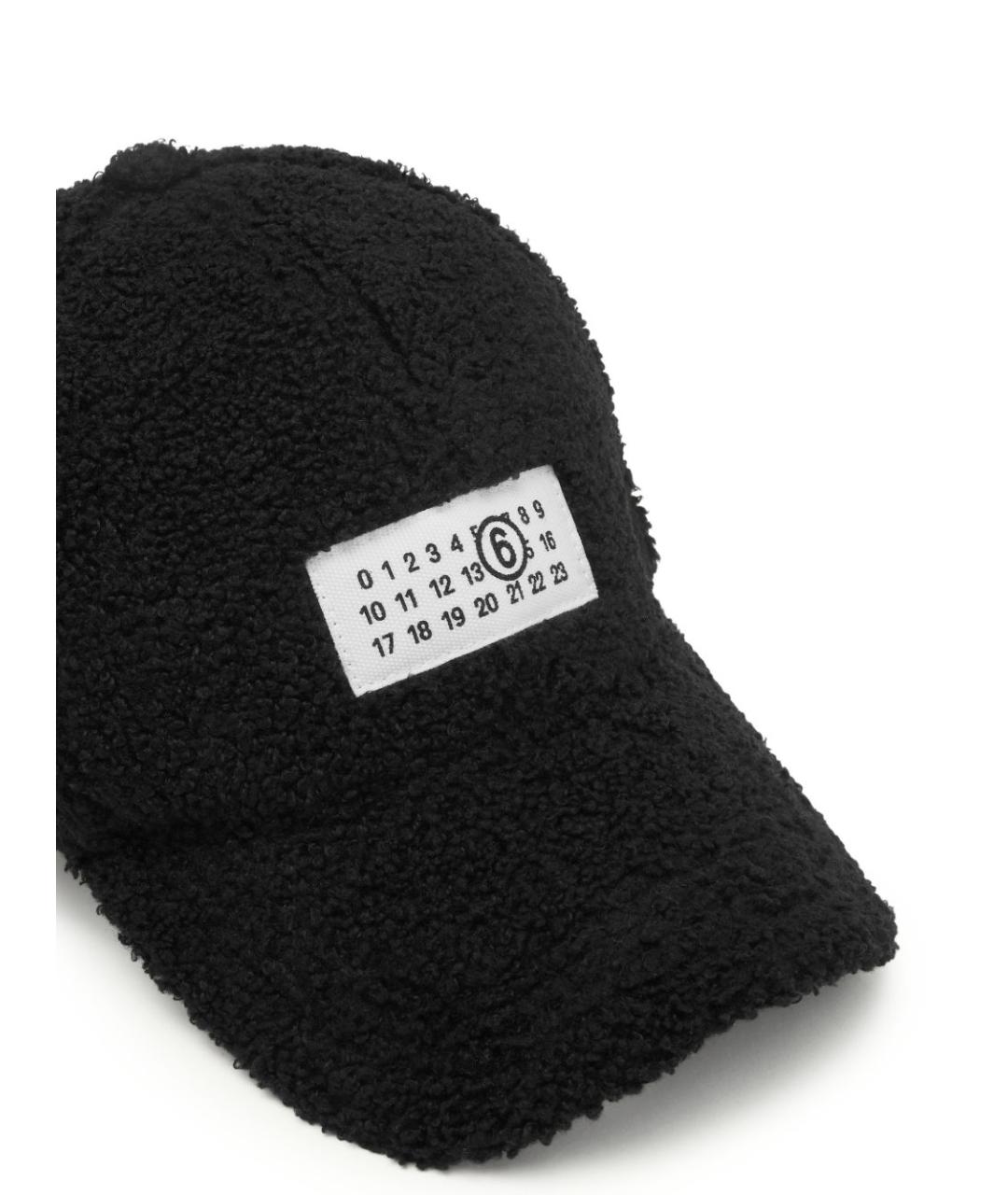 MM6 MAISON MARGIELA Черная синтетическая кепка, фото 3