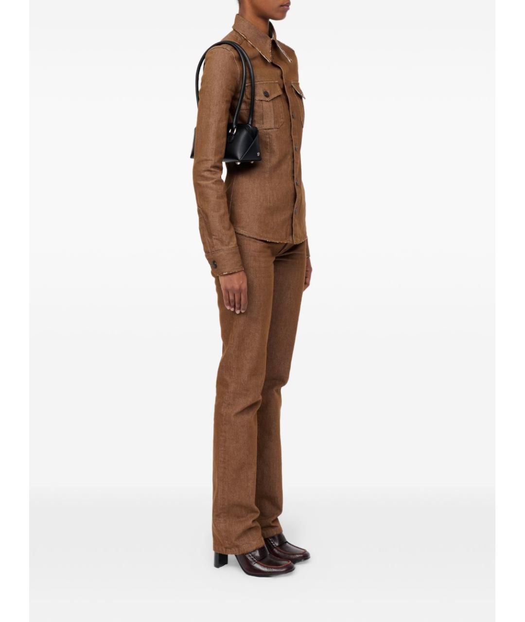 MM6 MAISON MARGIELA Черная кожаная сумка через плечо, фото 4