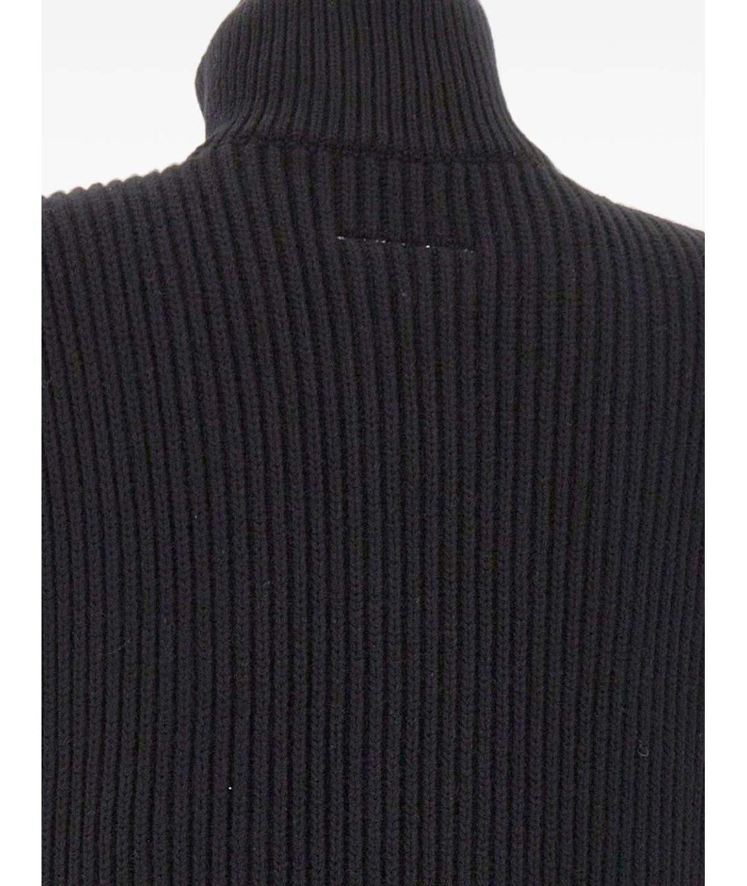 MM6 MAISON MARGIELA Черная шерстяная жилетка, фото 4