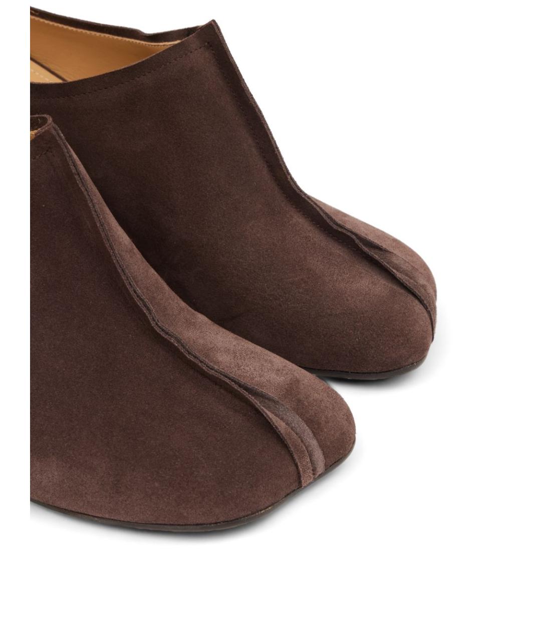 MM6 MAISON MARGIELA Коричневые замшевые мюли, фото 2
