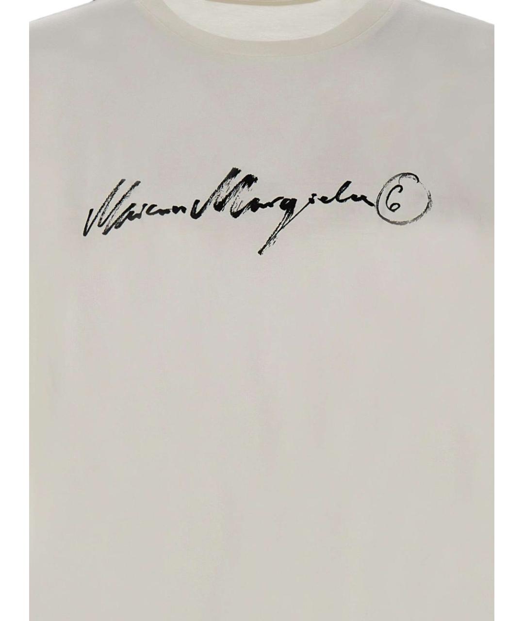 MM6 MAISON MARGIELA Белая хлопковая футболка, фото 2