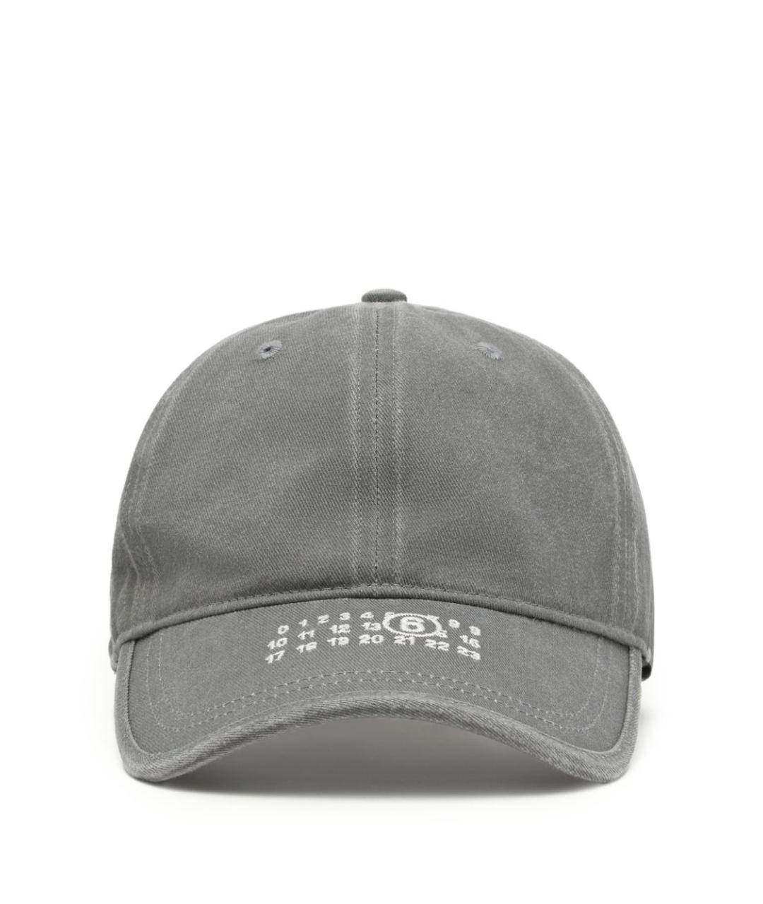 MM6 MAISON MARGIELA Серая хлопковая кепка, фото 1