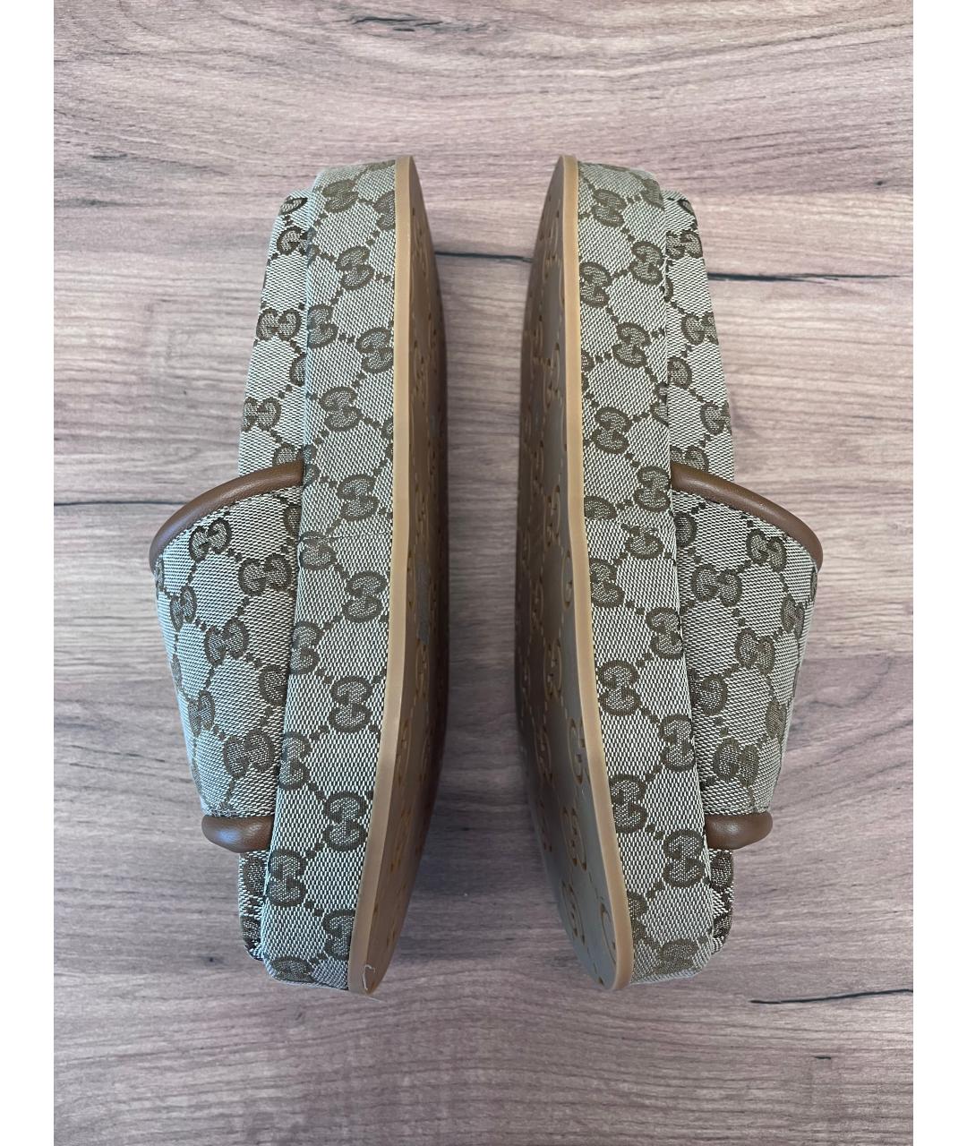 GUCCI Коричневые кожаные сандалии, фото 8
