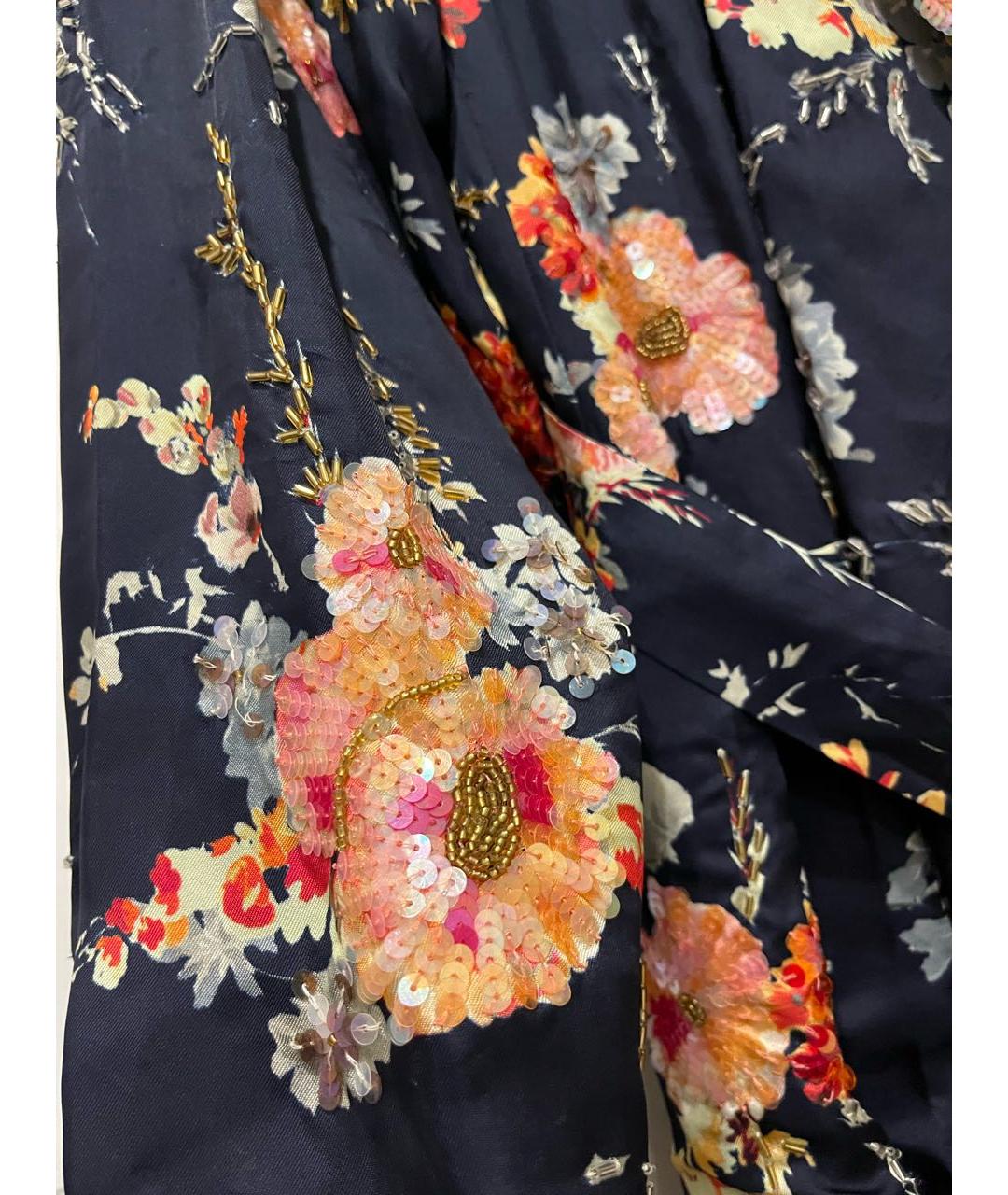 DRIES VAN NOTEN Темно-синее вискозное платье, фото 7