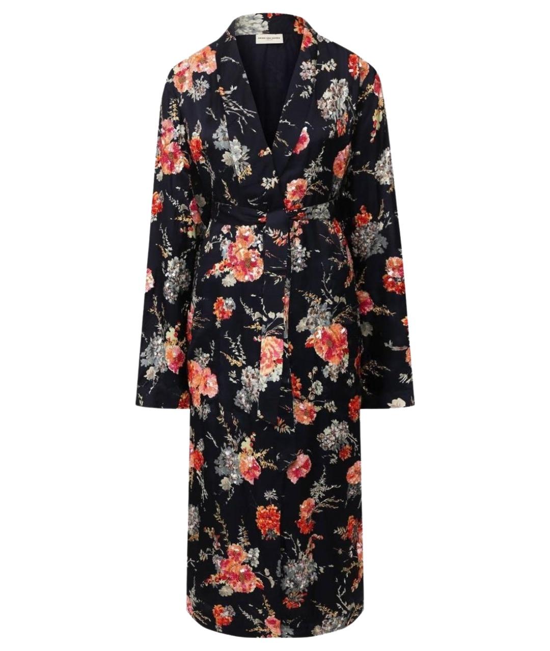 DRIES VAN NOTEN Темно-синее вискозное платье, фото 1