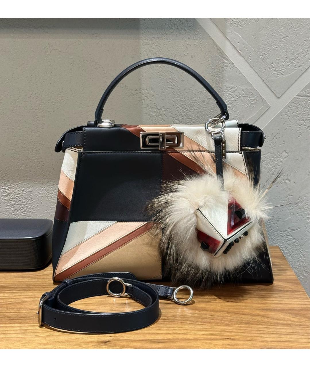 FENDI Мульти кожаная сумка с короткими ручками, фото 9