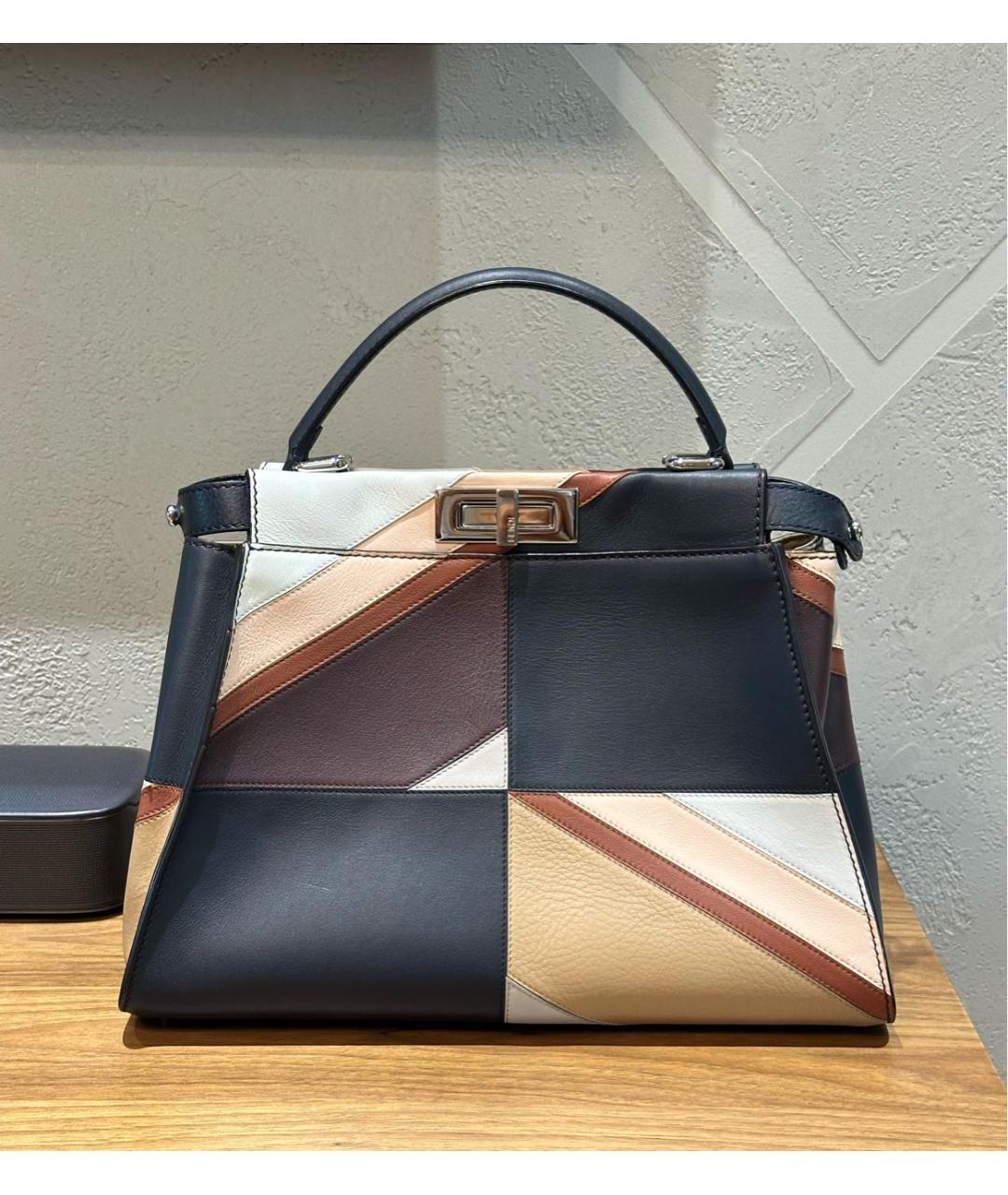 FENDI Мульти кожаная сумка с короткими ручками, фото 3