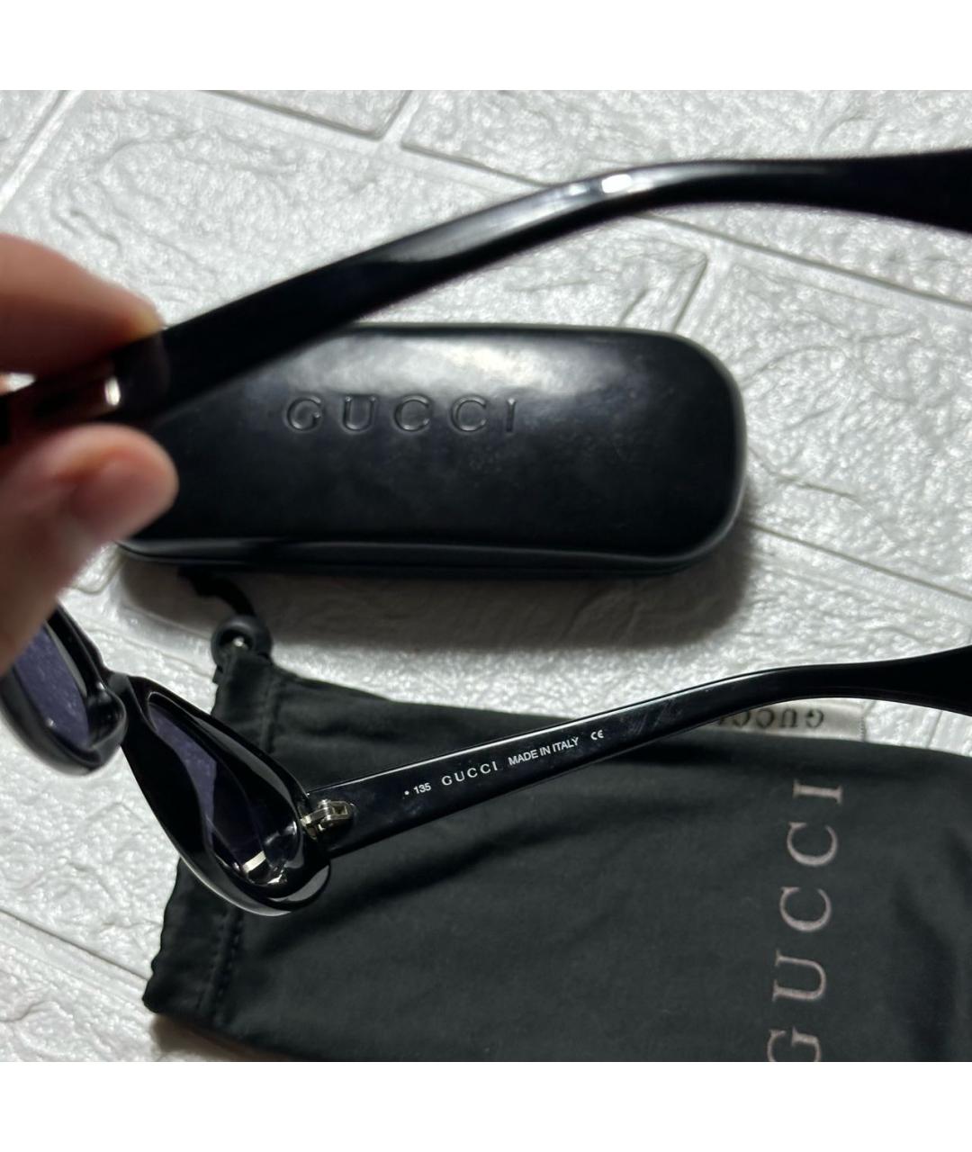 GUCCI Черные пластиковые солнцезащитные очки, фото 6