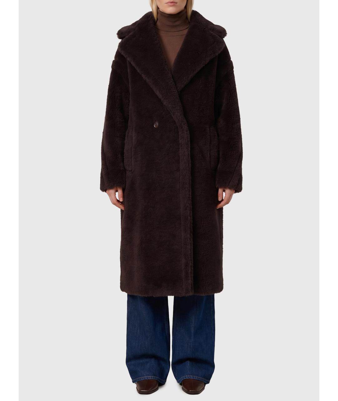 MAX MARA Коричневое шерстяное пальто, фото 4
